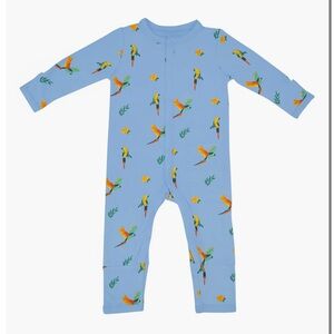 Kyte Baby Macaw Snap Romper Blue 3-6 Months